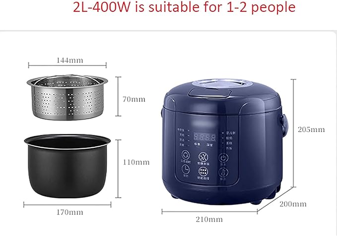 Low-Sugar Rice Cooker Household Multifunctional Low-Sugar Rice Cooker Separated Rice Soup Non-Stick Inner Liner for 1-2 People