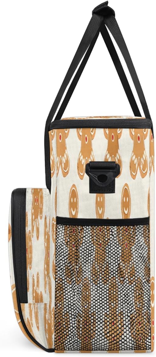 Christmas (612) Coffee Maker Carring Bag Travel Carrying Storage Tote Bag Compatible with Keurig K-Mini or K-Mini Plus Portable Single Serve Coffee Brewer Case with Pockets for K-cup Pods