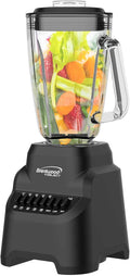 Brentwood Select JB-500BK 10-Speed Countertop Blender with Pulse Button 5.3-Cup Glass Jar Stainless Steel Blades Non-Slip Base Dishwasher-Safe Parts Black