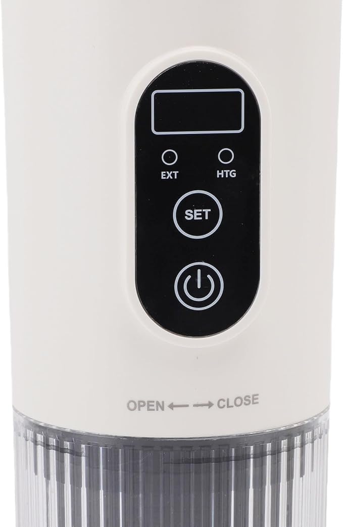 Portable Coffee Maker 21Bar Travel Espresso Machine Car Self Heating Coffee Maker Compatible with Ground and Capsule for Outdoor RV Office Hiking (White)