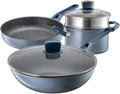 Kitchen Cookware Sets 3Pcs Cooking Pot Frying Pan Cookware Set Non-Stick Cookware Frying Pan Pan Saucepan with Glass Lid Cooking Set Cooking Pots