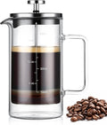 Bincoo French Press Coffee Maker 600MLDouble Wall Insulated Borolicate Glass French Press for Tea and Frothed Milk Press