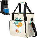 Orange Juice Pattern Coffee Maker Carring Bag Travel Carrying Storage Tote Bag Compatible with Keurig K-Mini or K-Mini Plus Portable Single Serve Coffee Brewer Case with Pockets for K-cup Pods