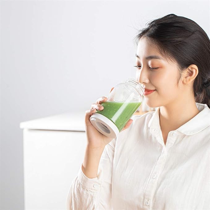 TEQIN Portable Blender Smoothie Blenders Vit-s011 500ml Portable Mini Juicer Vitamer Juicer 2000mAh Battery Strong Power USB Rechargeable Fruit Juice Cup Rice White