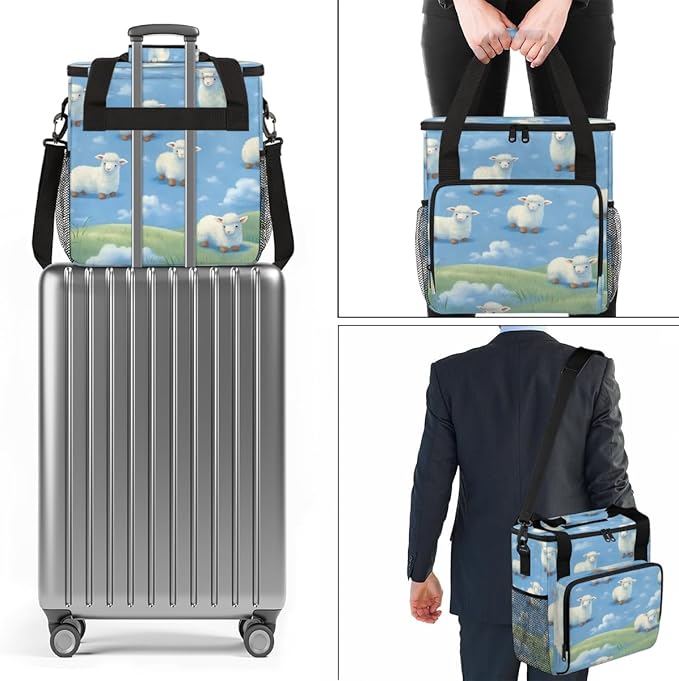Sheep Steppe Coffee Maker Carrying Bag Portable Travel Storage Tote Bag Compatible with K-Mini or K-Mini Plus Single Serve Coffee Brewer Carrying Case with Multiple Pockets &amp Shoulder Strap