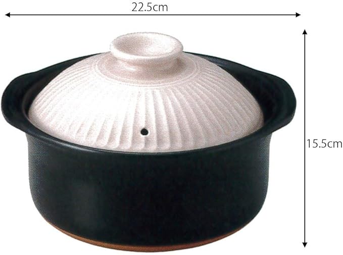 54-93171/2-981183 Rice Pot Pink 3 Cups Rice Pot 8.9 x 6.1 inches (22.5 x 15.5 cm) 67.9 fl oz (1700 cc) For Direct Fire Rice Cooking Rice Earthenware Pot Banko Ware