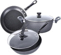 Kitchen Cookware Sets 3 Pcs Cookware Set Frying Pan Soup Pot Wok Non-Stick Pan Saucepan Cooking Pot Set Kitchen Cooking Set Cooking Pots