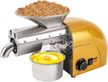 1800W Oil Press Machine Cold &amp Hot Press Stainless Steel Nut &amp Seed Extractor with 300°C Control Low Noise Copper Motor Countertop Expeller for Peanut Sunflower Walnut Soybean Avocado