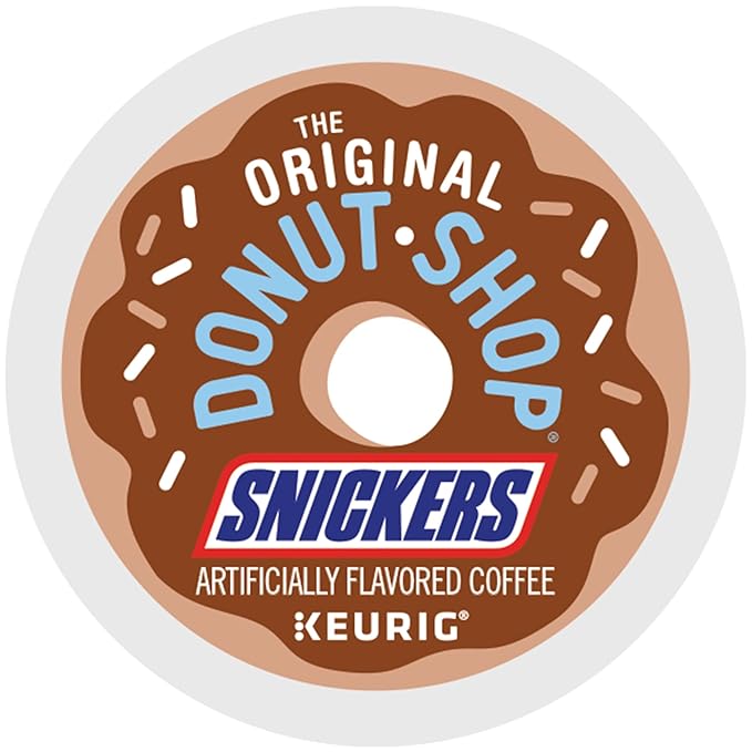 The Original Donut Shop Snickers Coffee Keurig Single Serve K-Cup Pods Flavored Coffee 96 Count (4 Packs of 24)