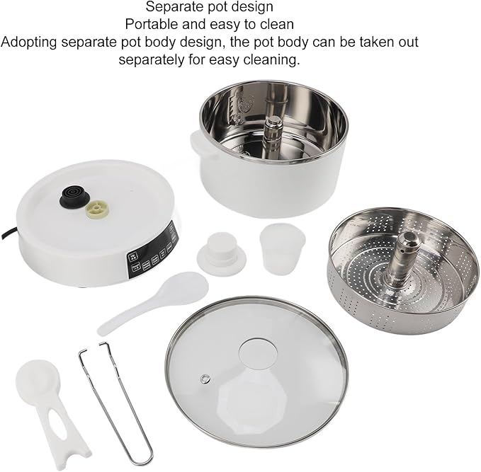flexman Stainless Steel 4L Digital Rice Cooker Lifting Sugar Removal Fast Cooking Electric Rice Cooker for Diet Focused People