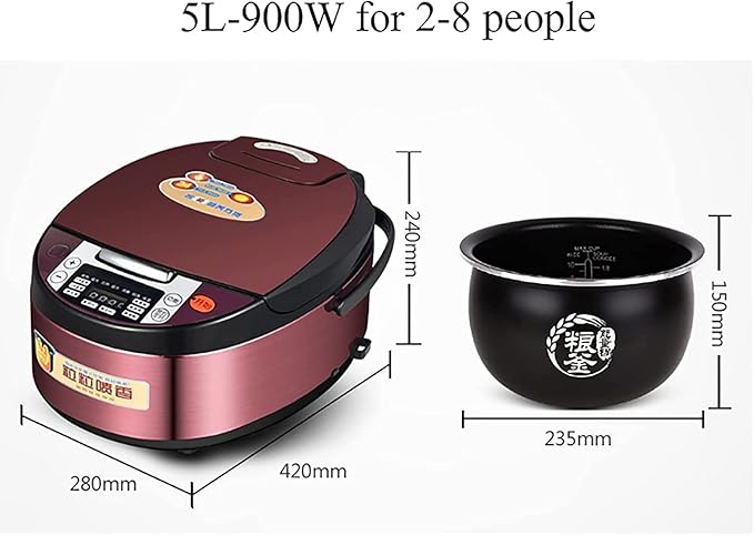 Household Electric Rice Cooker Home Non-Stick 24H Reservation Large-Capacity Rice Cooker For 2-8 People(Style 1)
