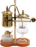 DYRABREST Siphon Syphon Coffee Maker 5-Cup Coffee Syphon Tabletop Siphon (Syphon) Coffee Maker 500ml Borosilicate Tabletop Vacuum Coffee Maker for Home Coffee Shops and Offices (500ml Gold)