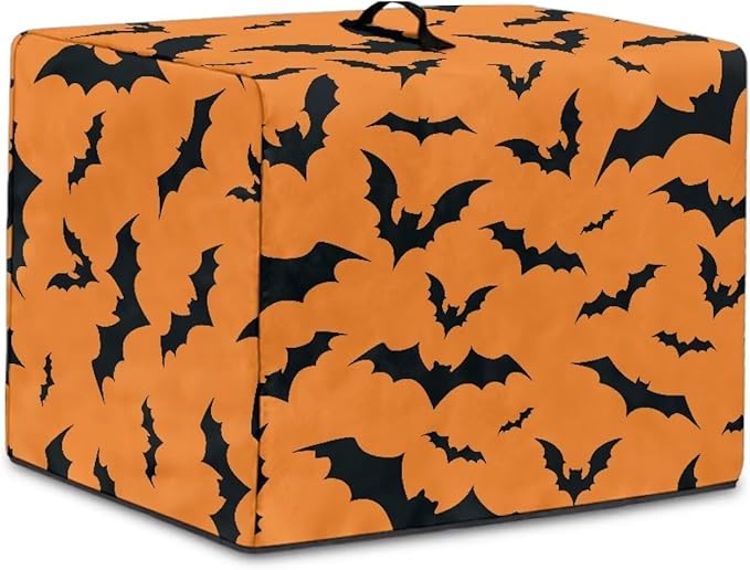 Halloween Bat Home Decor Blender Cover – Stylish Juicer Dust Cover Fits Most Stand Mixers &amp Coffee Makers Easy to Store &amp Wash Floral Print Design