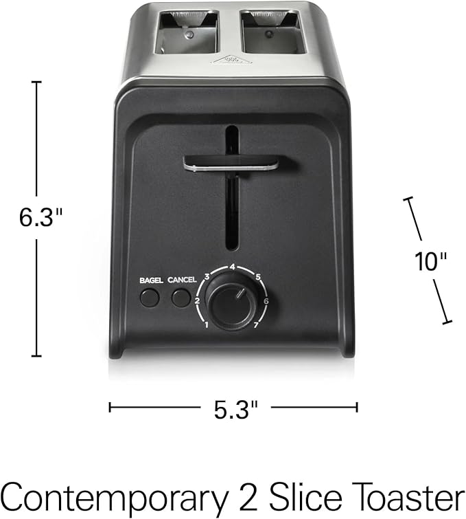 Double-Slot Toaster with Wide Slots Bagel Function Toast Boost Stainless New