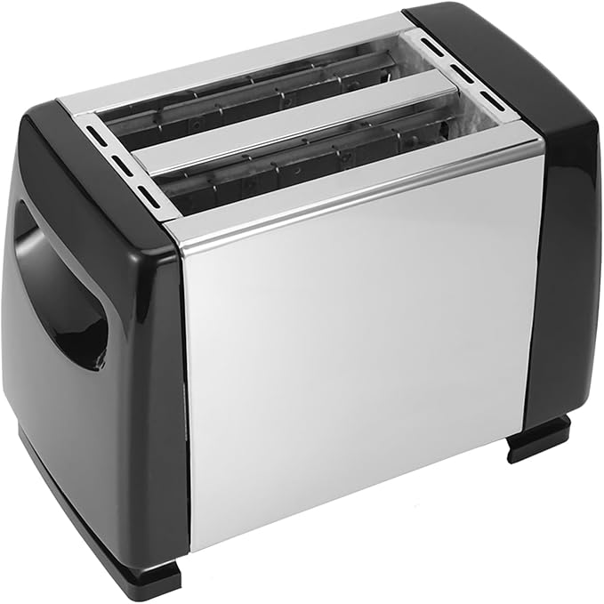 2 Slice Extra Wide Slot Toaster Stainless Steel Toaster Machine with 6 Toast Settings Removable Crumb Tray and Compact Design Perfect for Toasting Bread Bagels Waffles and Puff Pastry