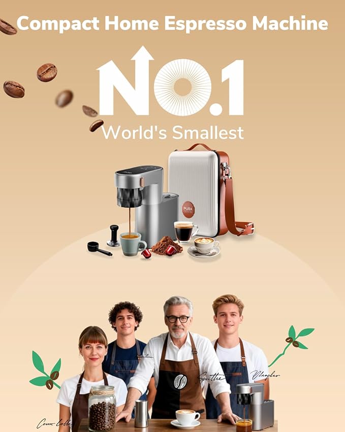 Portable Espresso Machine Carrying Bag EVA &amp PU Travel Coffee Maker Bag with Dual Crossbody &amp Handheld Straps for Travel Espresso Maker RV Car Camping Travelling Hiking Office Home
