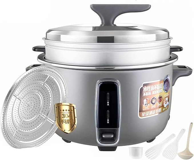 Household Electric Rice Cooker With Steamer Commercial Non-Stick Large Rice Cooker Automatic Insulation For Hotels Restaurants Canteens Schools(15L)
