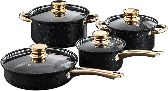 Ceramic Cookware Set with Lids Nonstick Ceramic Cookware Set 8 Piece Pots Pans Lids Ceramic and Pans Set Nonstick Kitchen Cookware Sets Scratch Resistant for Induction Cooktop