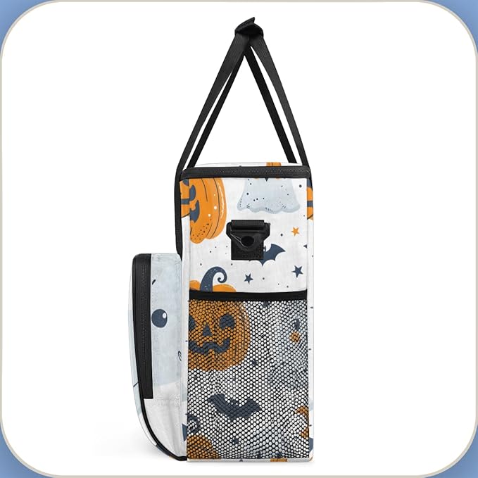 Magical Pumpkin Coffee Maker Carrying Bag Retro Pumpkin Travel Storage Bag Compatible with K-Mini or K-Mini Plus Single Serve Coffee Brewer Carrying Case with Multiple Pockets &amp Shoulder Strap