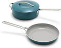 GreenPan Nova 10” Frying Pan Skillet and 4.37QT Sauté Pan with Lid Oprah’s Favorite Things 2024 PFAS-Free Ceramic Nonstick Induction Suitable Sear Fry Broil Dishwasher &amp Oven Safe Deep Tea