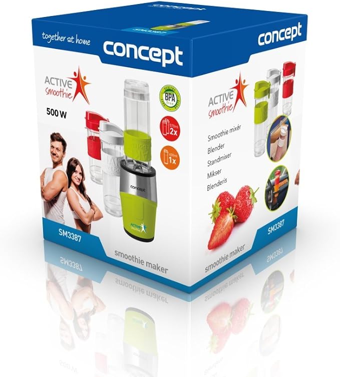 Concept Appliances SM3387 Smoothie Blender 500 W 0.57 Litre Stainless Steel Green