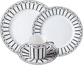 24-piece dinnerware sets white dish set for 6 kitchen dish set with dinner plates and cup dinner plate set for housewarming party plates and cups set lightweight daily use