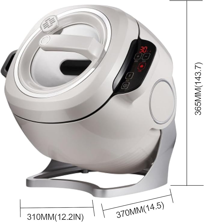 Automatic Cooker with Stir Auto Cooking Machine 6l Automatic Cooking Pot Fried Rice Machine 360 Degree Automatic Rotation for Stir-Frying Stewing