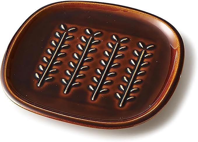 Mino Ware 58-126-231 Miyama Gift Set Dinnerware Set Plate Bread Plate 7.1 x 7.1 inches (18 cm) Pair of 2 Branch Pattern (Ivory Glaze x 1 each) Crust Crust Wedding Gift Housewarming Gift Made