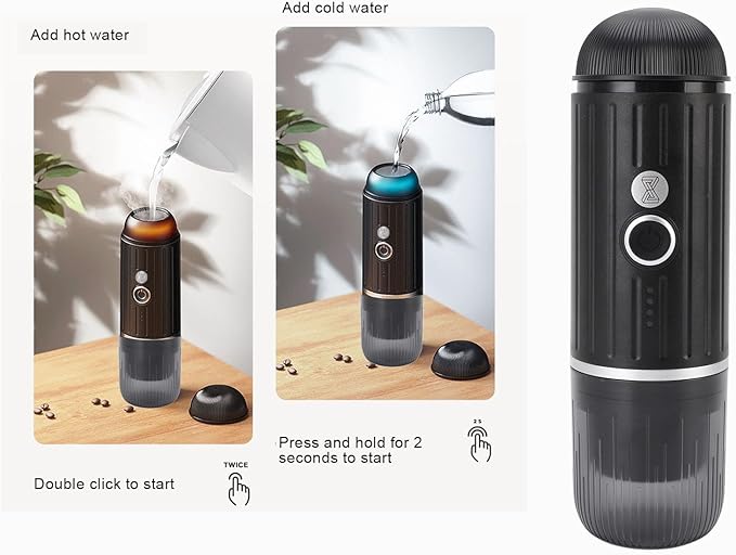 Handheld Coffee Maker Compact Lightweight Portable Electric Coffee Machine for Travel Camping Fishing Easy to Operate for Outdoor Use