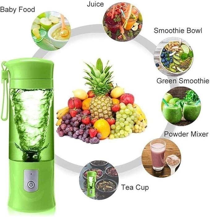 USB Electric Safe Juicer Fruit Juice Blender Travel Mix Mini Portable Charging/Juicing Mix Crushing Ice Blender 420ML