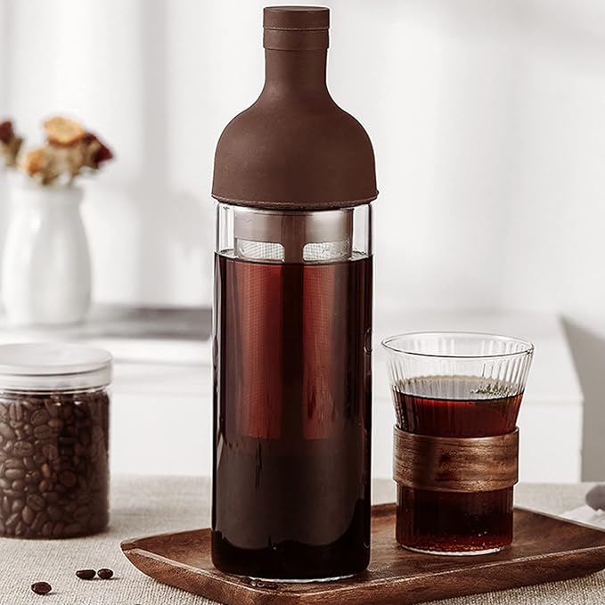 Cold Brew Coffee Maker 1000Ml Double Layer Glass with Stainless Steel Filter Cold Brew Coffee Pot for Home