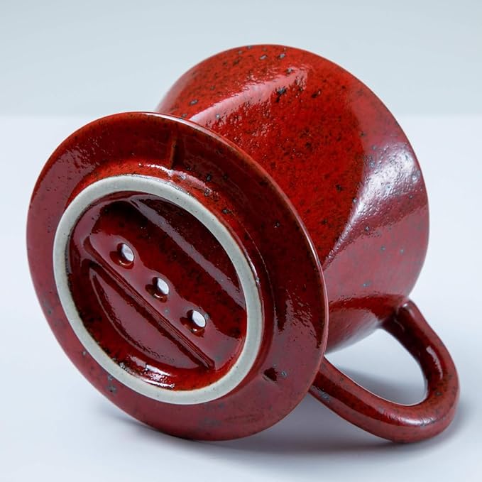 Ceramic Coffee Dripper in Chrome Red Made In Japan