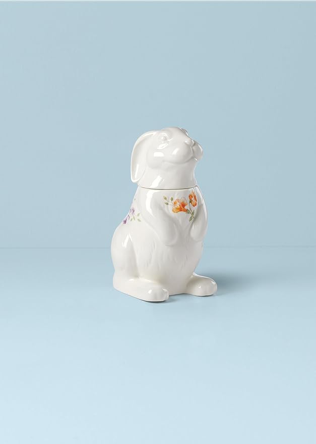 Lenox 893454 Butterfly Meadow Bunny Cookie Jar Easter Serveware