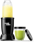 Magic Bullet® Blender Set 7-Piece Set 250W Blender and Food Processor 2 Blending Cups Cross Blade Compact Design Smoothies Sauces Silver MBR-0701AK