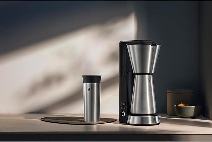 WMF KITCHENminis 0412260011 Aroma Filter Coffee Maker Thermo-To-Go Compact Insulated Jug and Takeaway Mug Cromargan High Quality 760 W Up to 5 Cups
