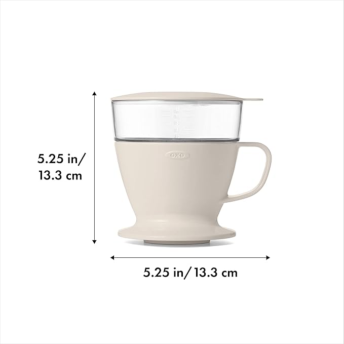 OXO Brew Compact Cold Brew Coffee Maker &amp Brew Single Serve Pour-Over Coffee Maker 12 ounces White