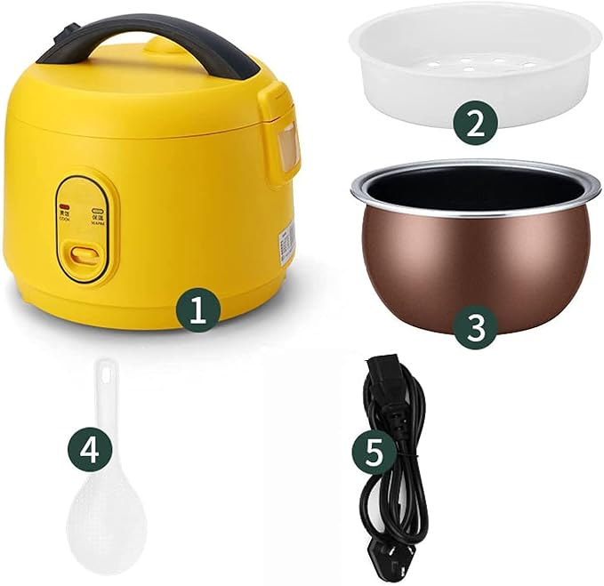2L Electric Rice Cooker Small Rice Cookers with Removable Non-Stick Rice Pot For Rice Meat Or Porridge Cooking 400W