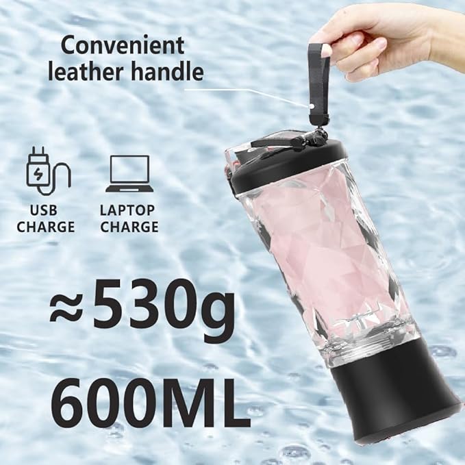 Personal Blender with 20oz Traveling Cup Portable Blender for Shakes and Smoothies Cordless Personal Blenders Self Cleaning USB-C Rechargeable Licuadora Portatil for Home Gym Office