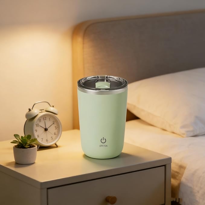 Automatic Magnetic Stirring Coffee Cup with USB Charging for Hot and Cold Drinks At Work Home Or Travel
