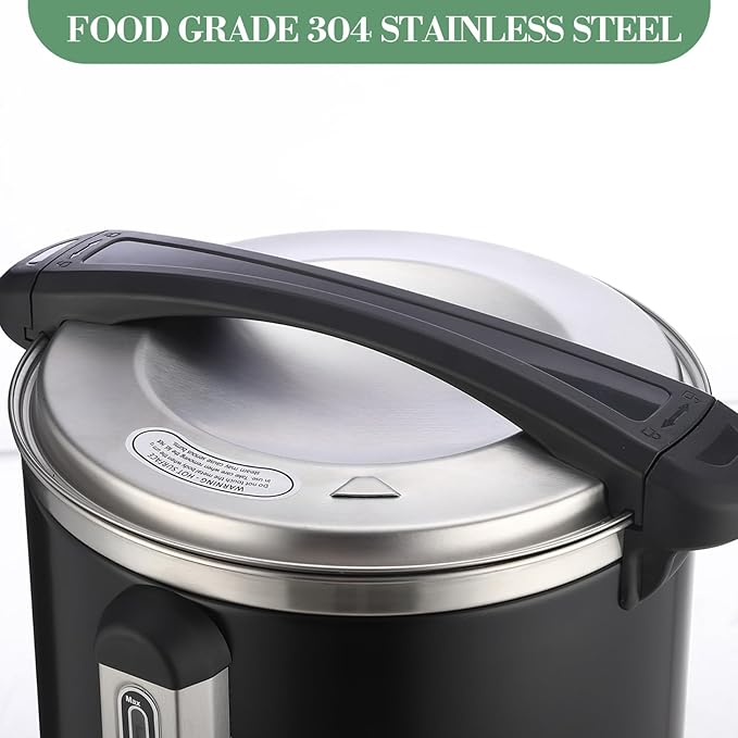 100-Cup (14L) Commercial Coffee Urn – Stainless Steel Electric Hot Beverage Dispenser with Fast Brew &amp Double-Wall Insulation Easy to Clean for Large Events Catering Churches and Gatherings