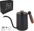 EVTSCAN Pour Over Kettle 5Pcs/Set Pour Over Coffee Maker Set Brewing Drip Coffee Coffee Pot Filter Funnel Kit Gift(Black)