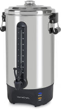 Homecraft 100-Cup Coffee Urn and Hot Beverage Dispenser with Dripless Faucet Quick-Brewing Stainless Steel