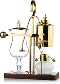 Stainless Steel Siphon Coffee Maker - Manual Drip Filter Espresso and Cappuccino Machine for Home Use Silver(Gold)