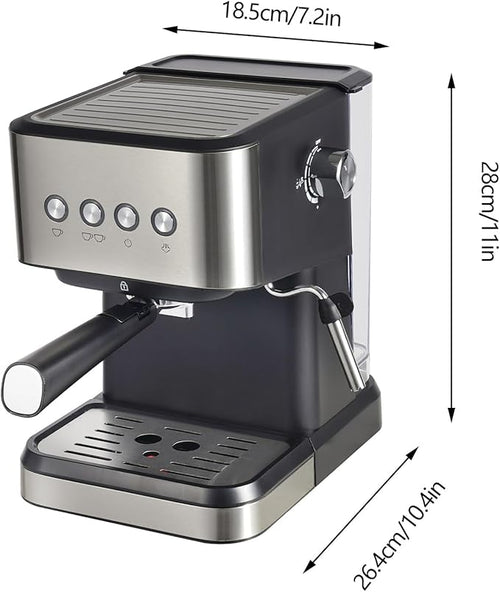 1050W 110V Semi-automatic Coffee Machine with 50.73 Ounces Water Tank Small Drip Coffee Machine Expresso Coffee Machine Cappuccino Machine Espresso Machine Maker for Cappuccino Latte Macchiato