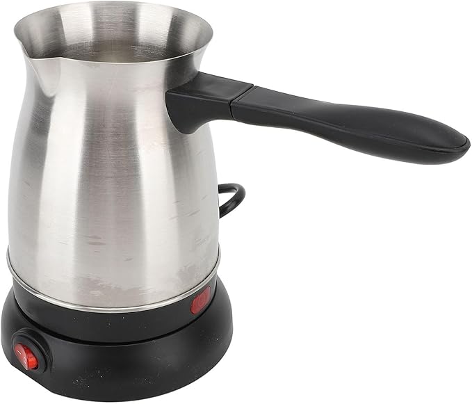 Electric Turkish Coffee Maker 0.6L Stainless Steel Arabic Greek Turkish Coffee Pot with Removable &amp Anti Scald Handle Fast Brewing Coffee Maker Kettle for Coffee Tea Milk