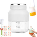 Blender Cup Juicer Cup for home Electric Juicer Mini Portable Blender Portable Automatic Sport Juicey Cups Dual-Use Water Bottle with Straw for Outdoor Sports with Strap (1PC White)