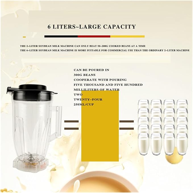 Mixer with Knife Cup Wall Breaker Accessories LY-8002 with Knife Cup Electric 6 Liter Soybean Milk Machine Pot Compatible for Ruichi 8001 Universal Cup