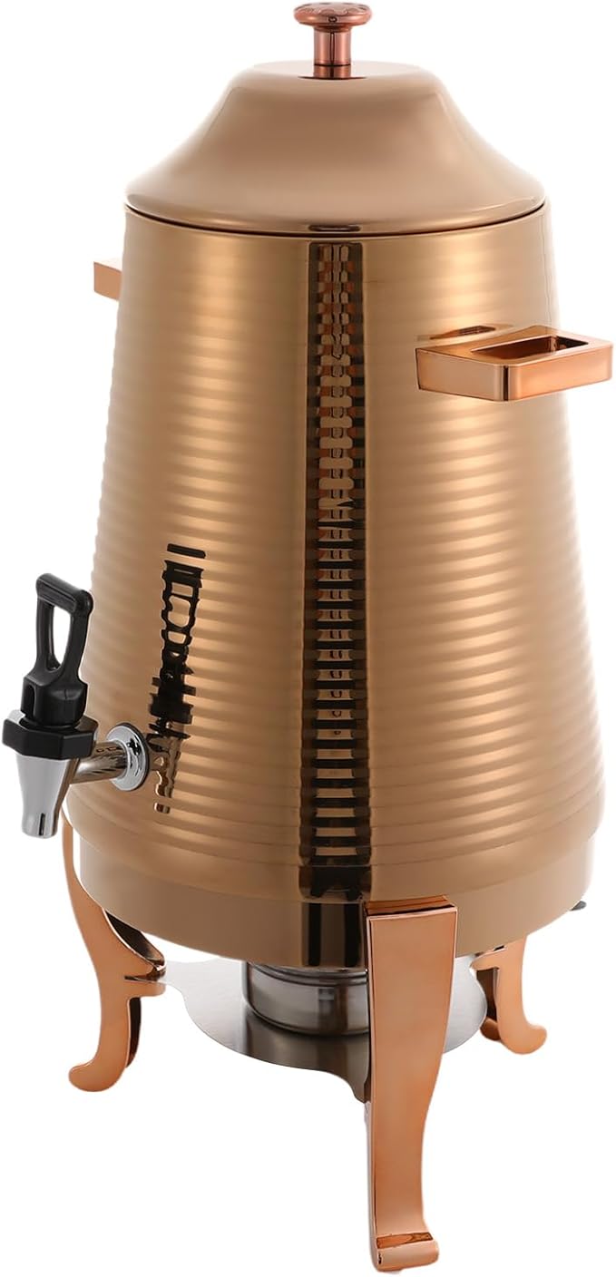 Coffee Urn With Fuel Holder 3.43 Gallon/13L Stainless Steel Beverage Dispensers for Coffee Tea Milk Juice Water Hot Drink Dispenser with Stand Chafer Urn with Spigot for Parties Catering