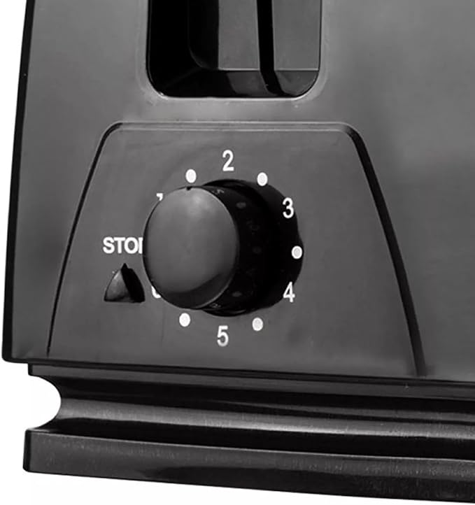 1300W 4-Slice Toaster with Dual Crumb Trays 6 Browning Settings &amp Cancel Buttons – Family Size Black and Silver Toaster for Even Toasting