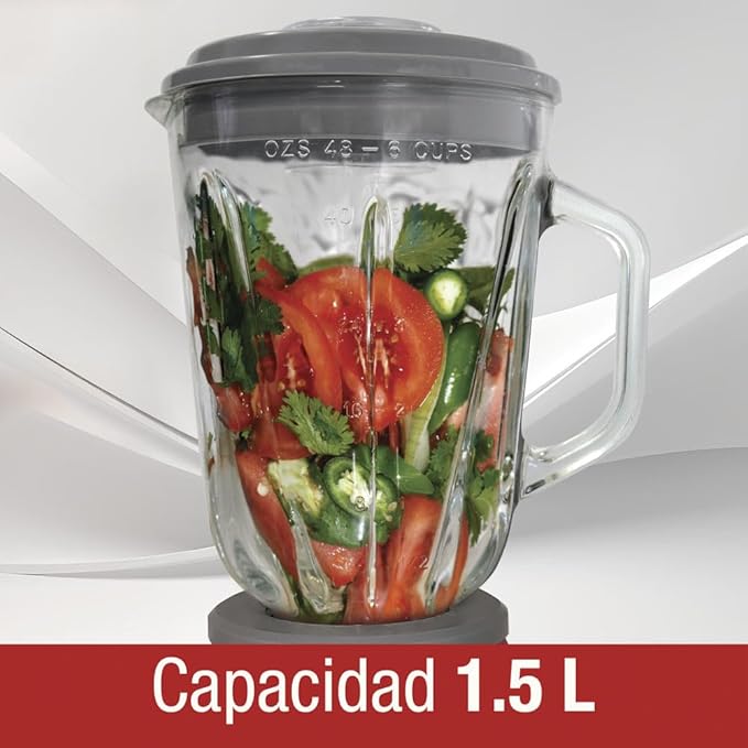 Koblenz LKM-5970 VR Blender 500W Motor 51 Oz. Glass Jar 10-Speed Blender for Smoothies Milkshakes Purees 4 Stainless Steel Blades Metal Coupling Home and Kitchen Appliances Red